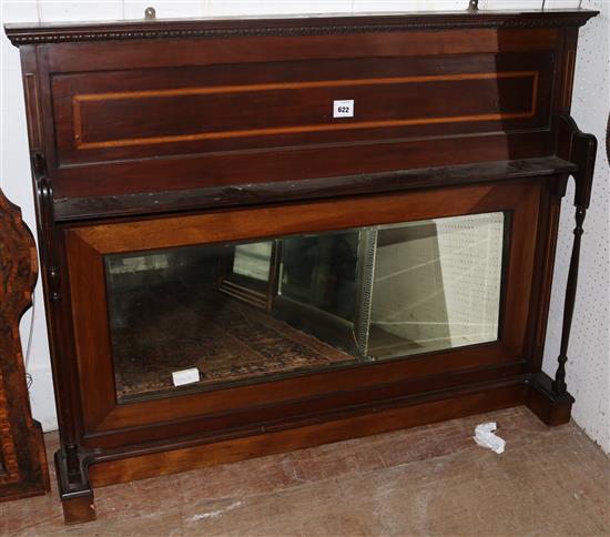 Edwardian inlaid overmantel mirror